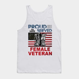 Female Veteran Custom Cap Proud To Have Served Personalized Gift Tank Top